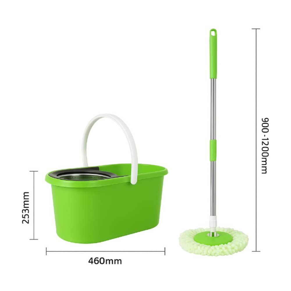 2 Mopas Giratoria 360&deg; Trapeador Canasto Met&aacute;lico Con Pa&ntilde;os image number 10.0