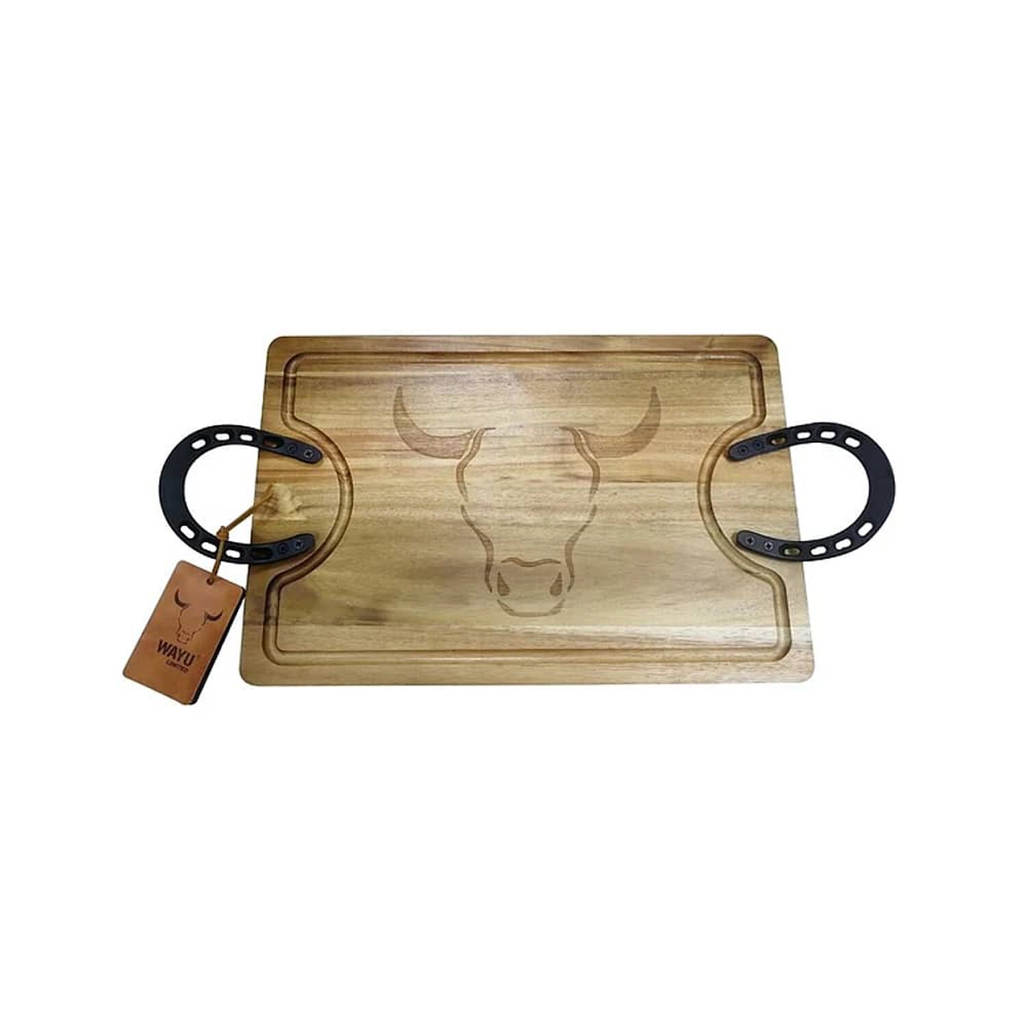 Tabla Para Picar Mediana Wayu Dise&ntilde;o Herradura 45cm Asado image number 1.0