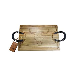 Tabla Para Picar Mediana Wayu Dise&ntilde;o Herradura 45cm Asado