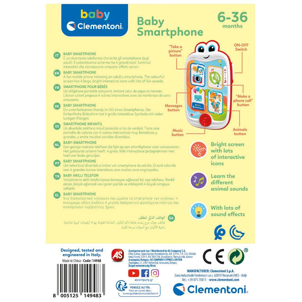 Jueguete Interactivo Baby Smartphone Clementoni image number 6.0