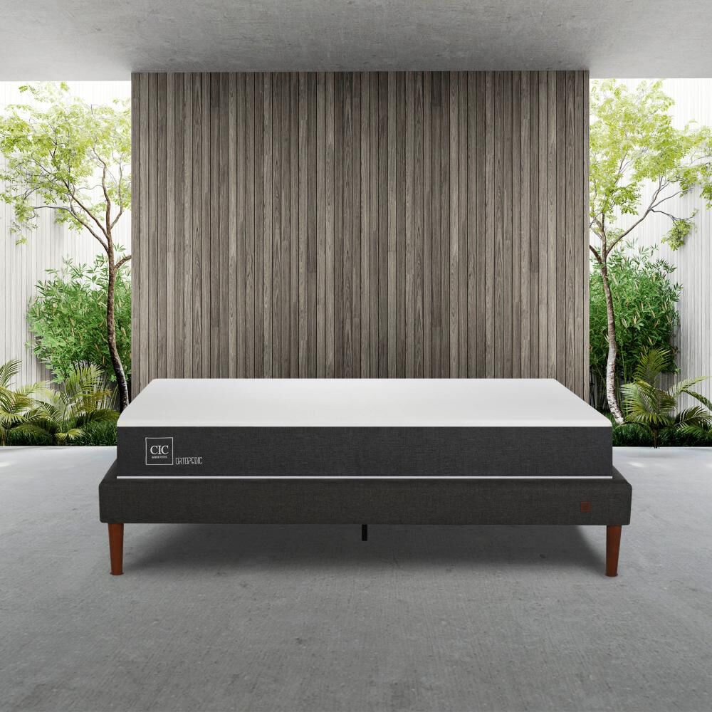 Cama Europea Cic New Ortopedic / 2 Plazas / Base Normal + Almohadas + Plumón image number 1.0