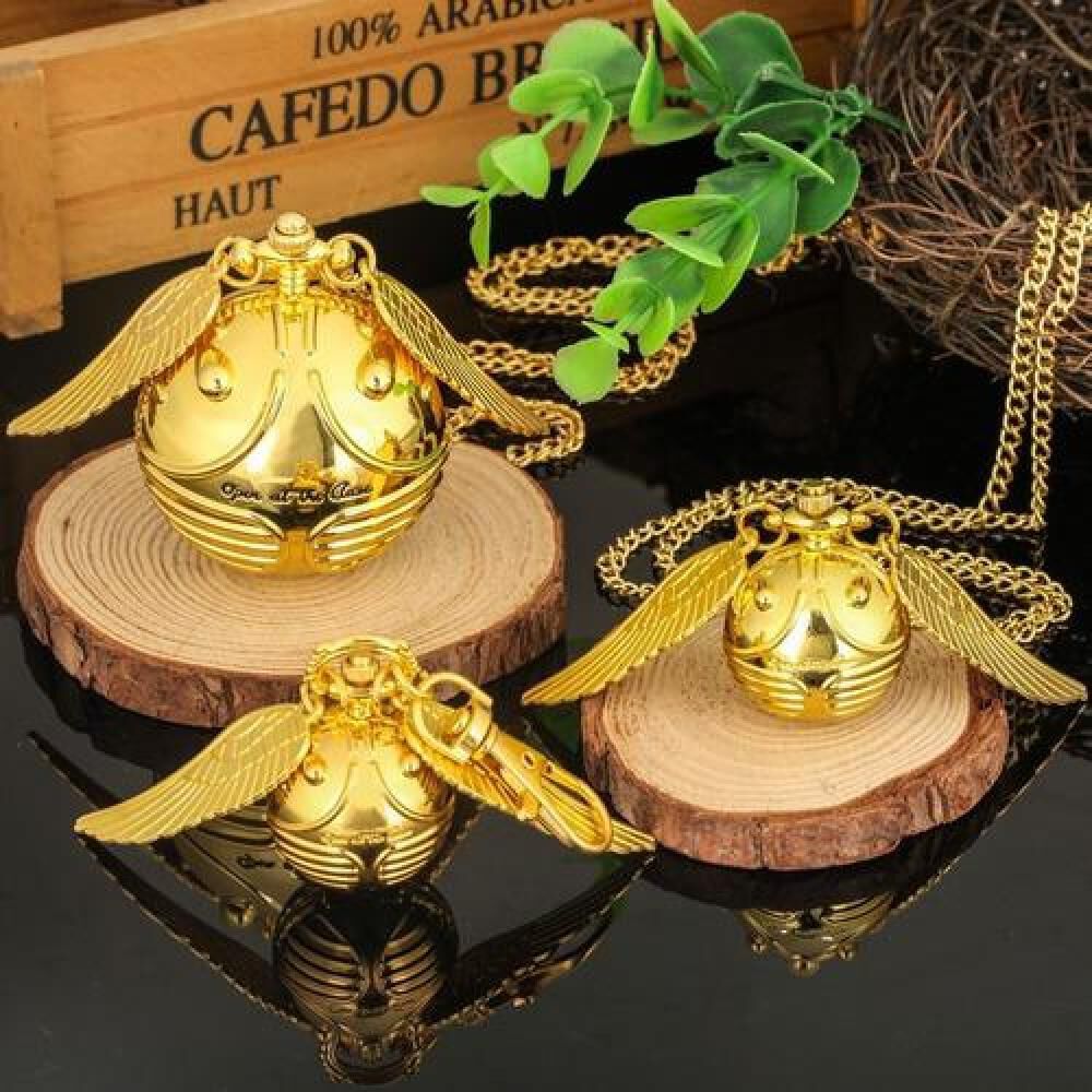 Reloj De Bolsillo Xl Snitch Dorada Gigante Harry Potter image number 3.0