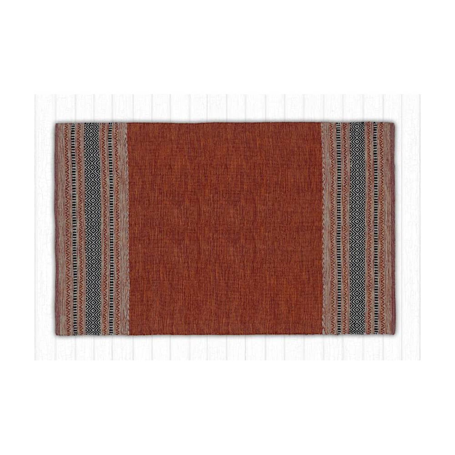 Pack Kilim Naranja (alfombra + Pouf)150x210 image number 1.0