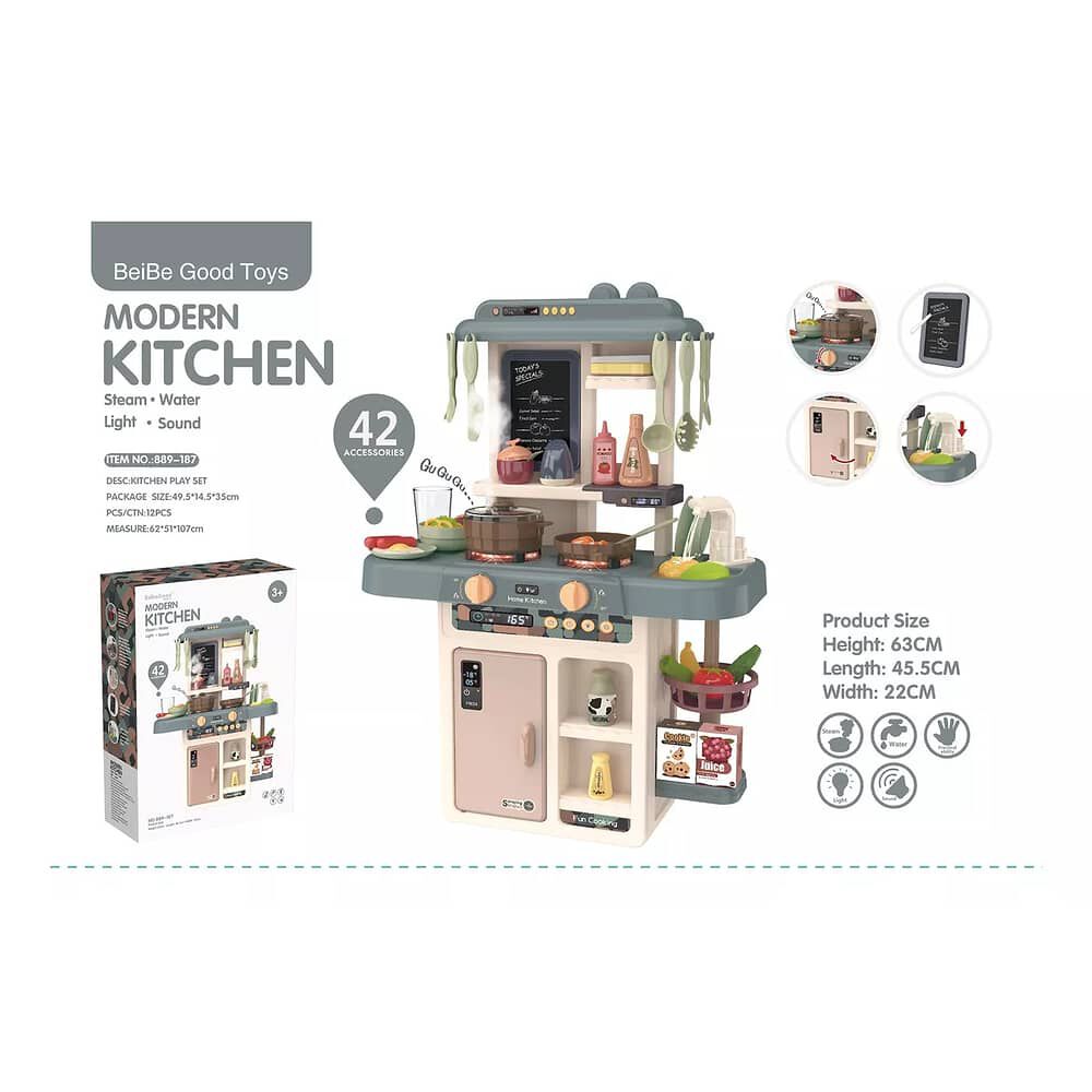 Set De Cocina De Juguete 42 Accesorios Estilo Moderno image number 5.0