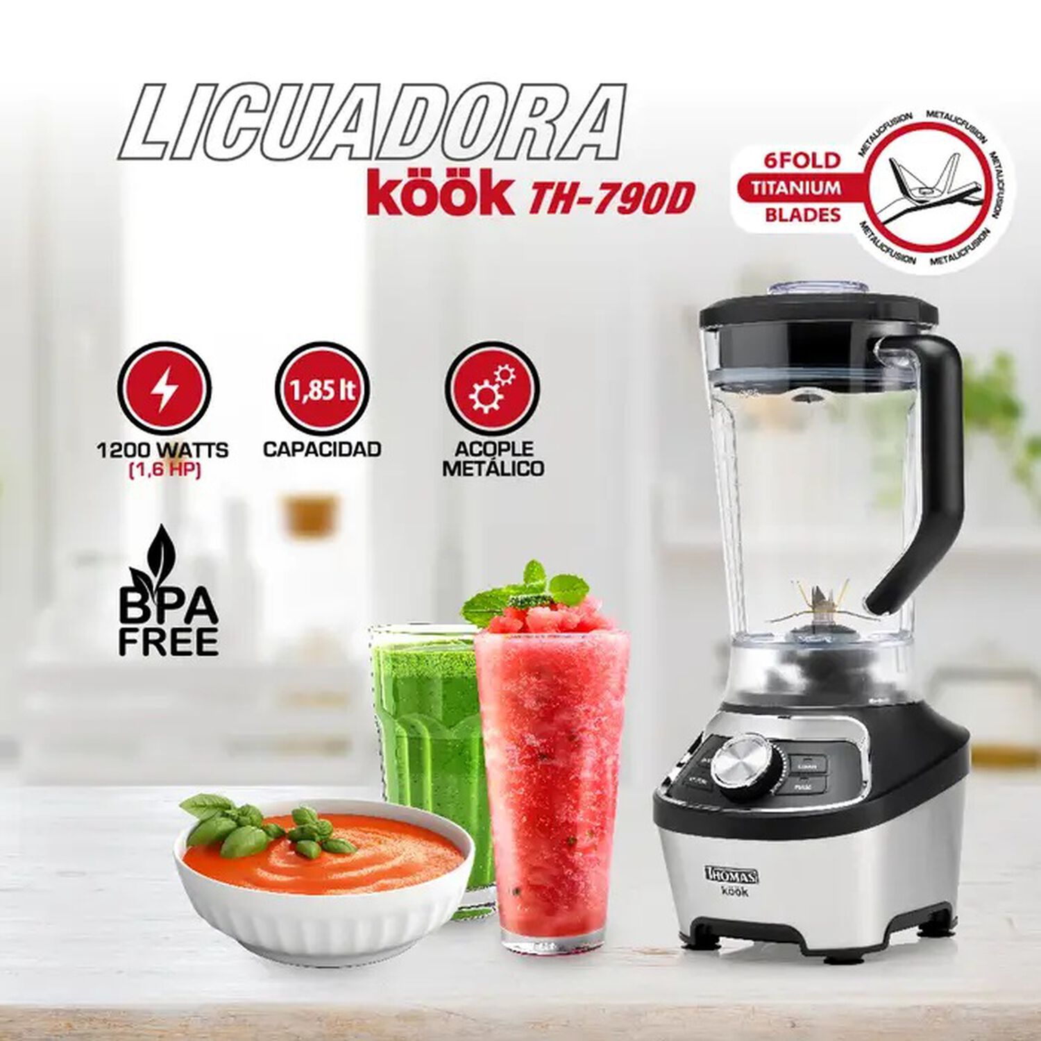 Licuadora Thomas Th-790d Kk Pro 1200w image number 1.0