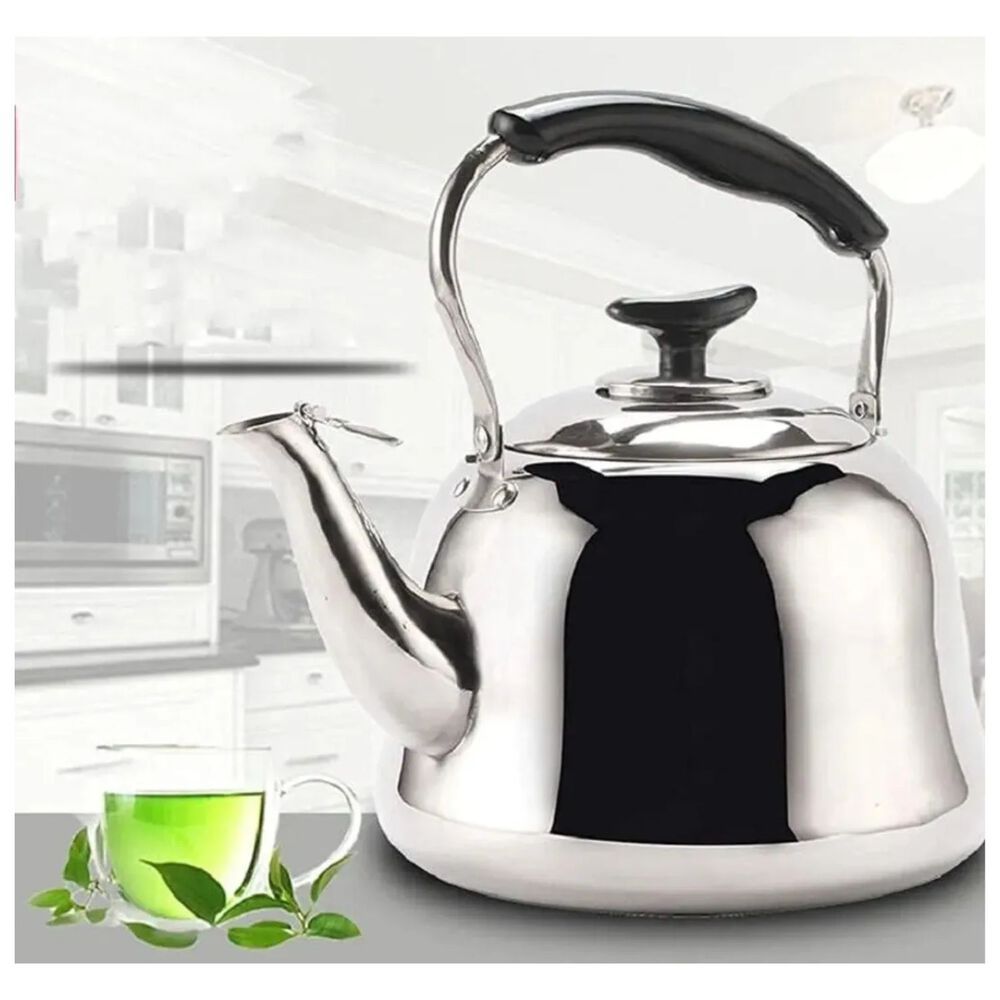 Tetera De Acero Inoxidable Cuello De Cisne De 5 Litros Color Plateado image number 2.0
