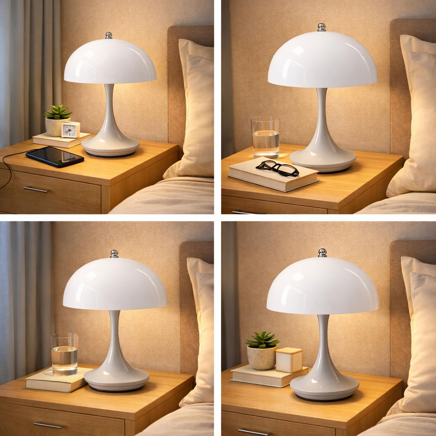 Lampara Led Velador Recargable Calida Y Fria image number 14.0