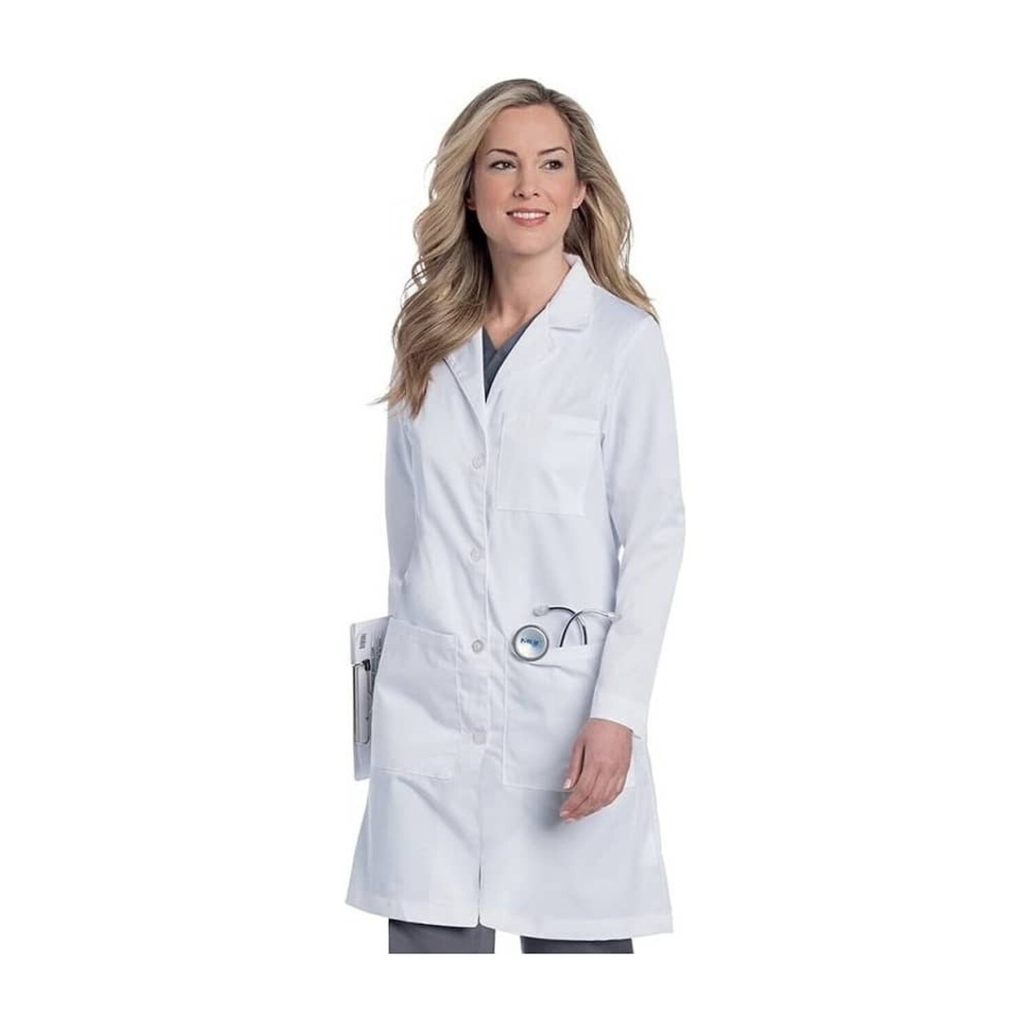 Delantal Cl&iacute;nico O M&eacute;dico Largo Mujer image number 0.0