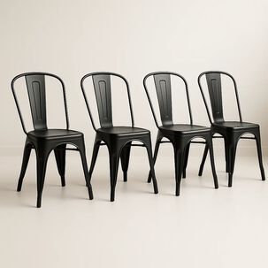 Pack De 4 Sillas Tolix Negras
