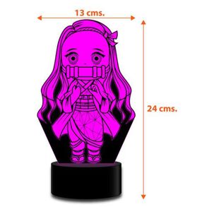 Lampara 3d Nezuko Kawaii Demon Slayer C Remoto 16 Color