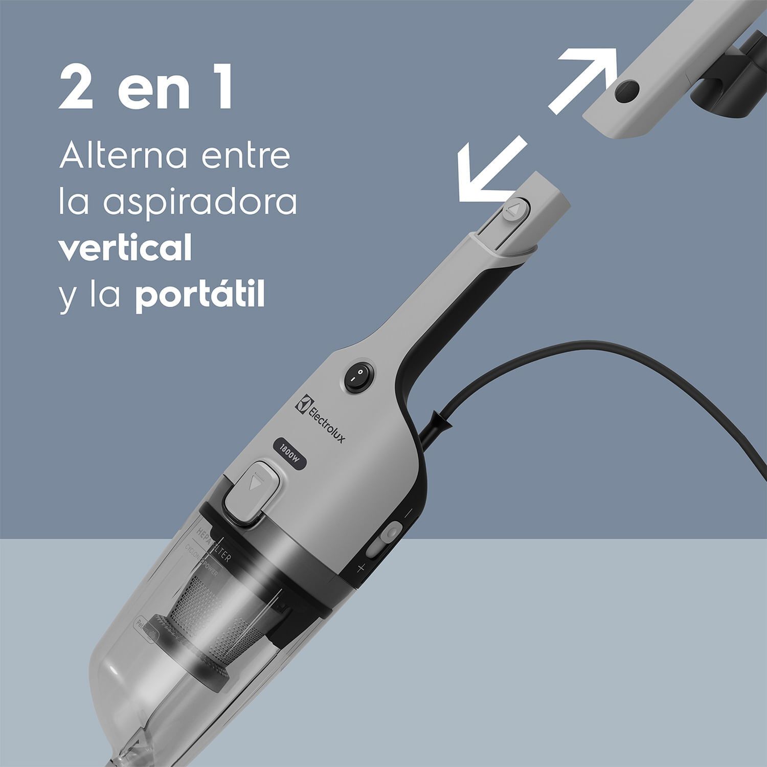 Aspiradora Vertical Con Cable Electrolux 1800w 2 En 1 Con Filtro Hepa Stk26 image number 8.0
