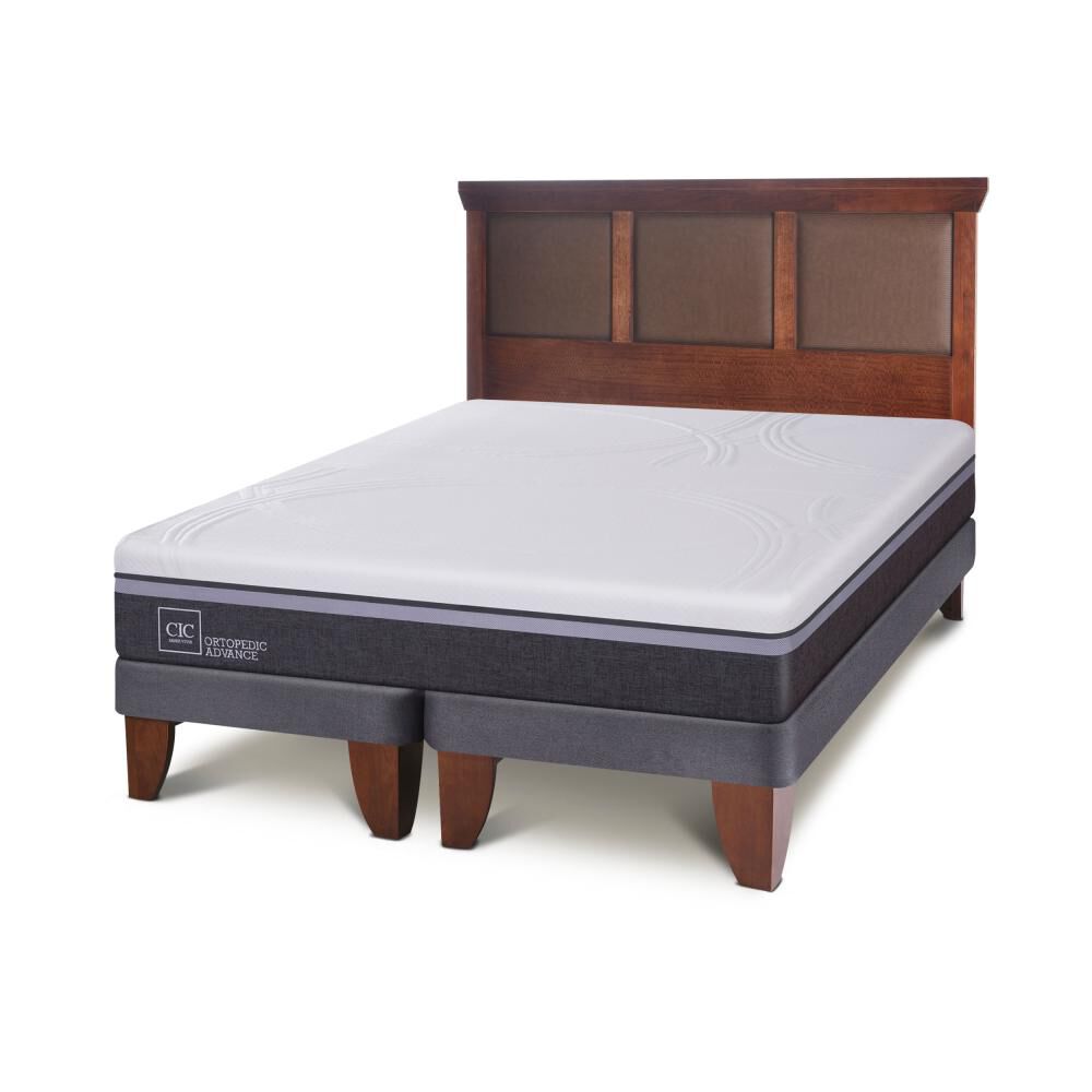 Cama Europea Cic Ortopedic Advance / 2 Plazas / Base Dividida + Respaldo image number 1.0