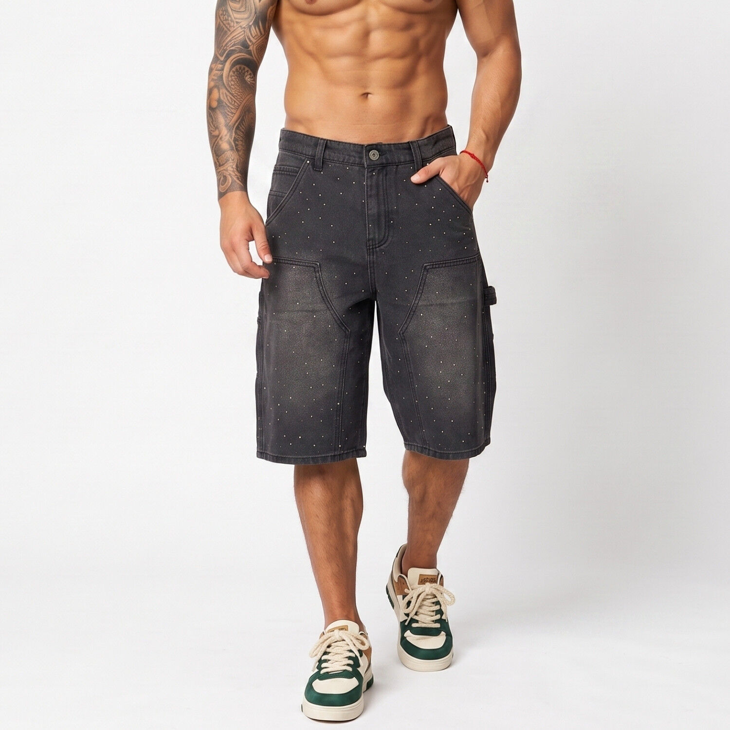 Short Bermuda Denim Brillos Relaxed Fit Hombre Diamond image number 0.0