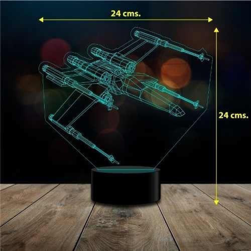 Lampara 3d Star Wars X- Wing 16 Colores Control Remoto image number 2.0