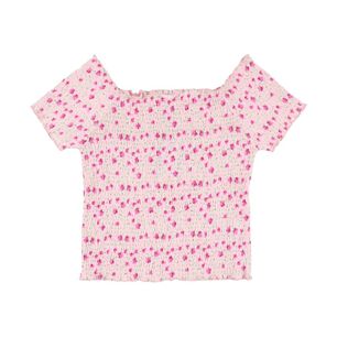 FREEDOM POLERA CROP PANAL MANGA CORTA CUELLO RECTO MUJER FREEDOM