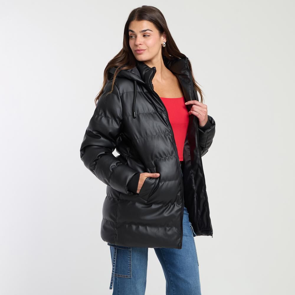 Parka Larga Cuello Alto Con Cacpucha Mujer Rolly Go image number 2.0