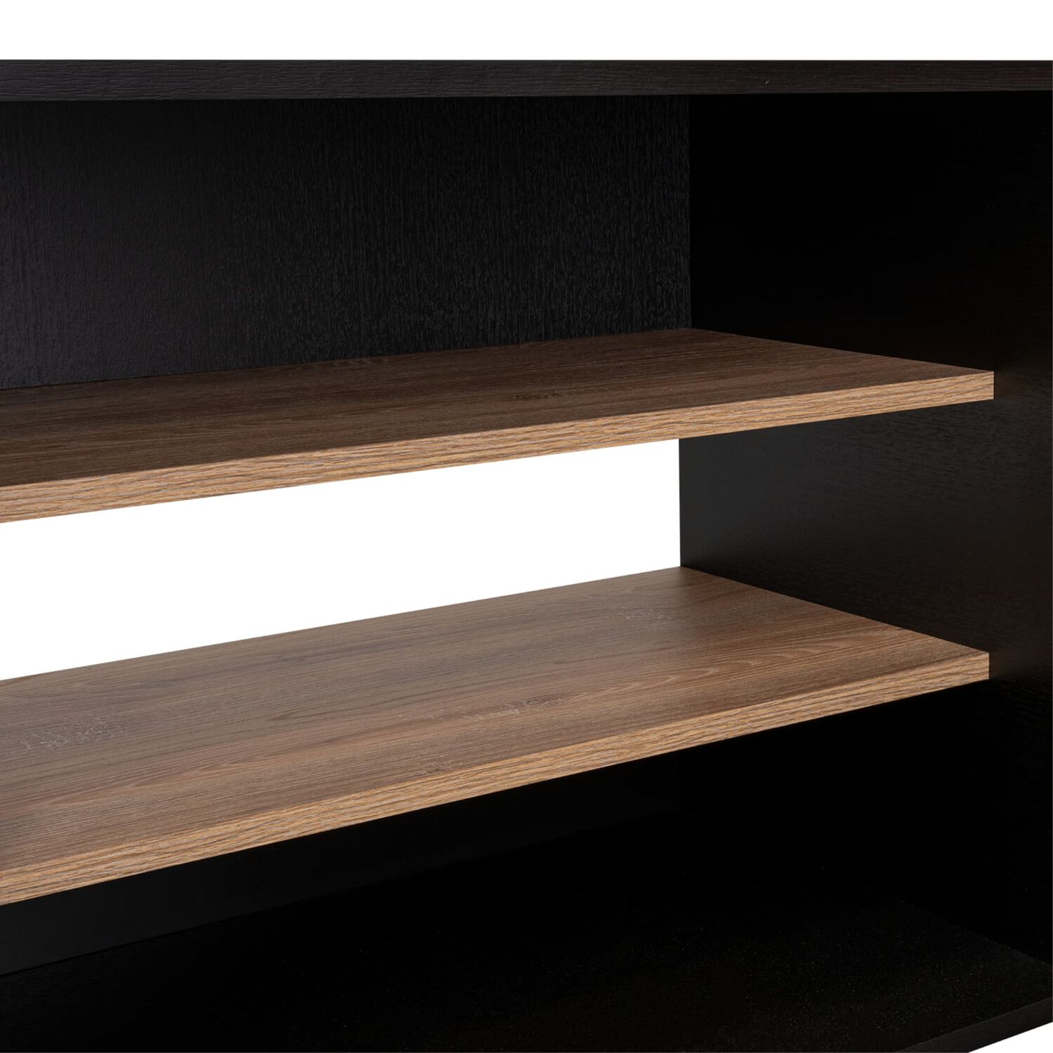 Rack Tv 65" 2 Puertas 4 Repisas Fm-012n Negro Y Caf&eacute; Claro image number 6.0