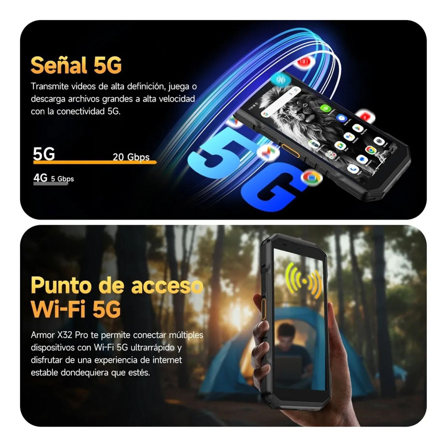Ulefone Armor X32 Pro Dualsim 5g Ultra Resistente Con Visi&oacute;n Nocturna Y Android 14 image number 7.0