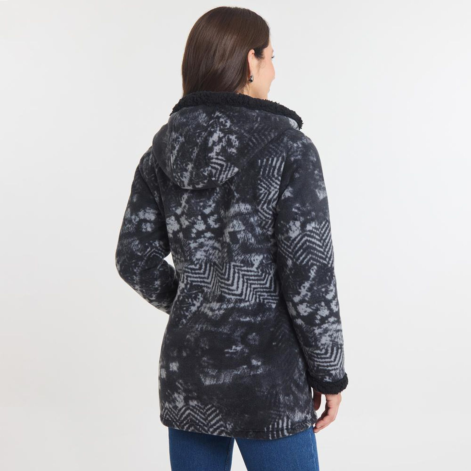 Chaqueta Print Regular Cuello Alto Con Capucha Mujer Geeps image number 3.0