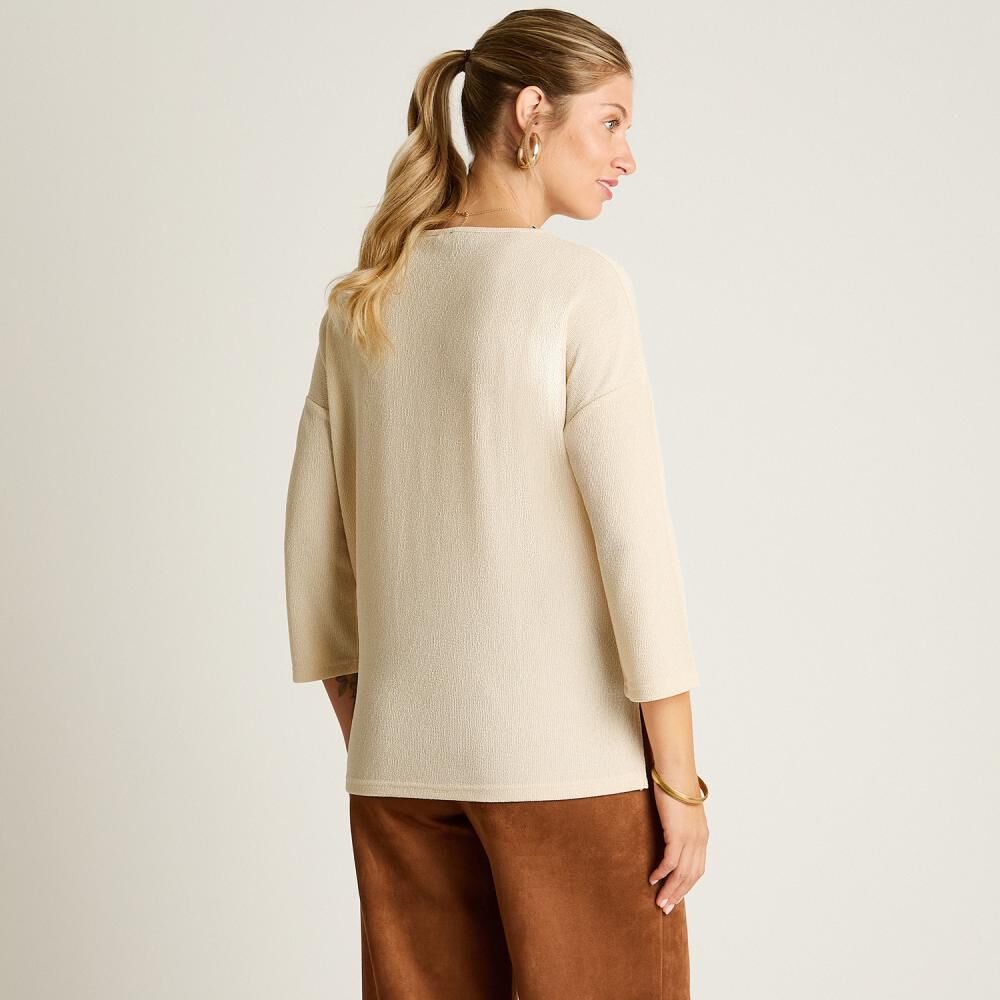 Polera Manga 3/4 Cuello Redondo Mujer Lorenzo Di Pontti image number 2.0