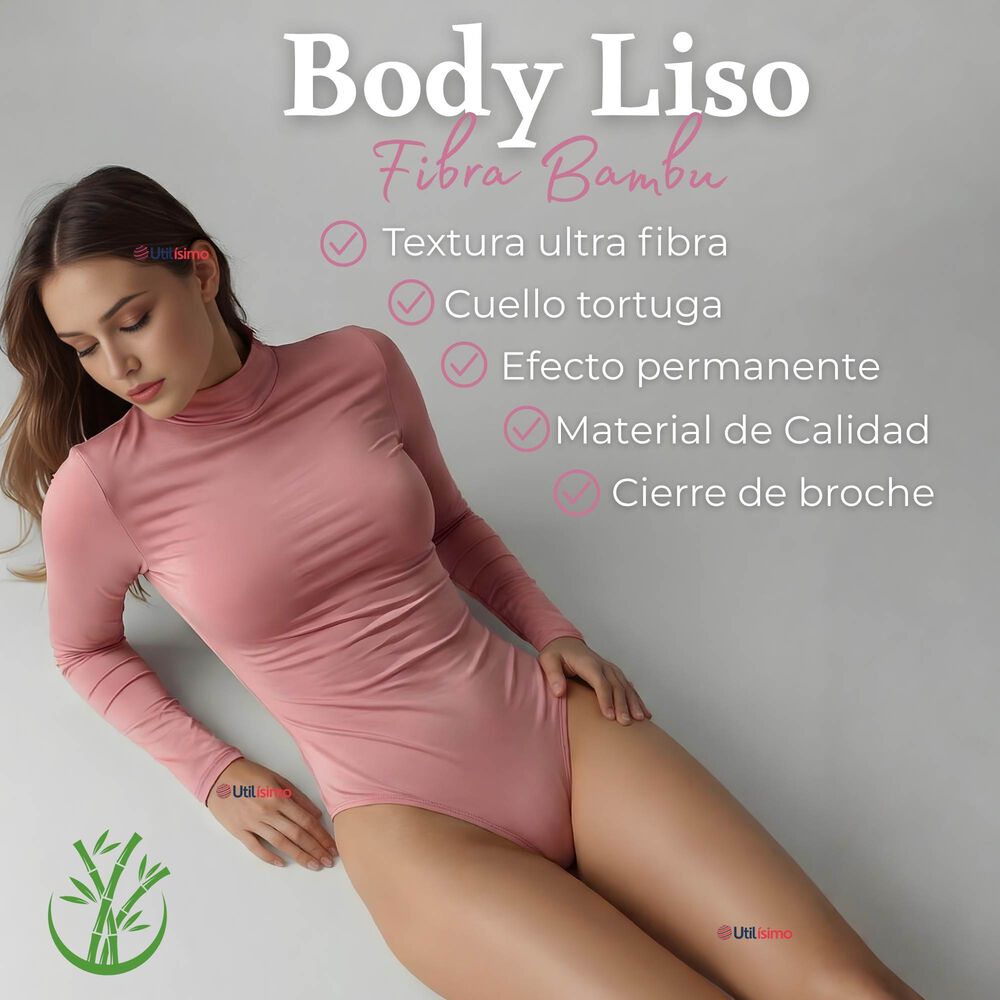 Pack 3 Bodys Manga Larga Bamb&uacute; Cuello Alto Beatle Mujer Colores Surtidos image number 3.0