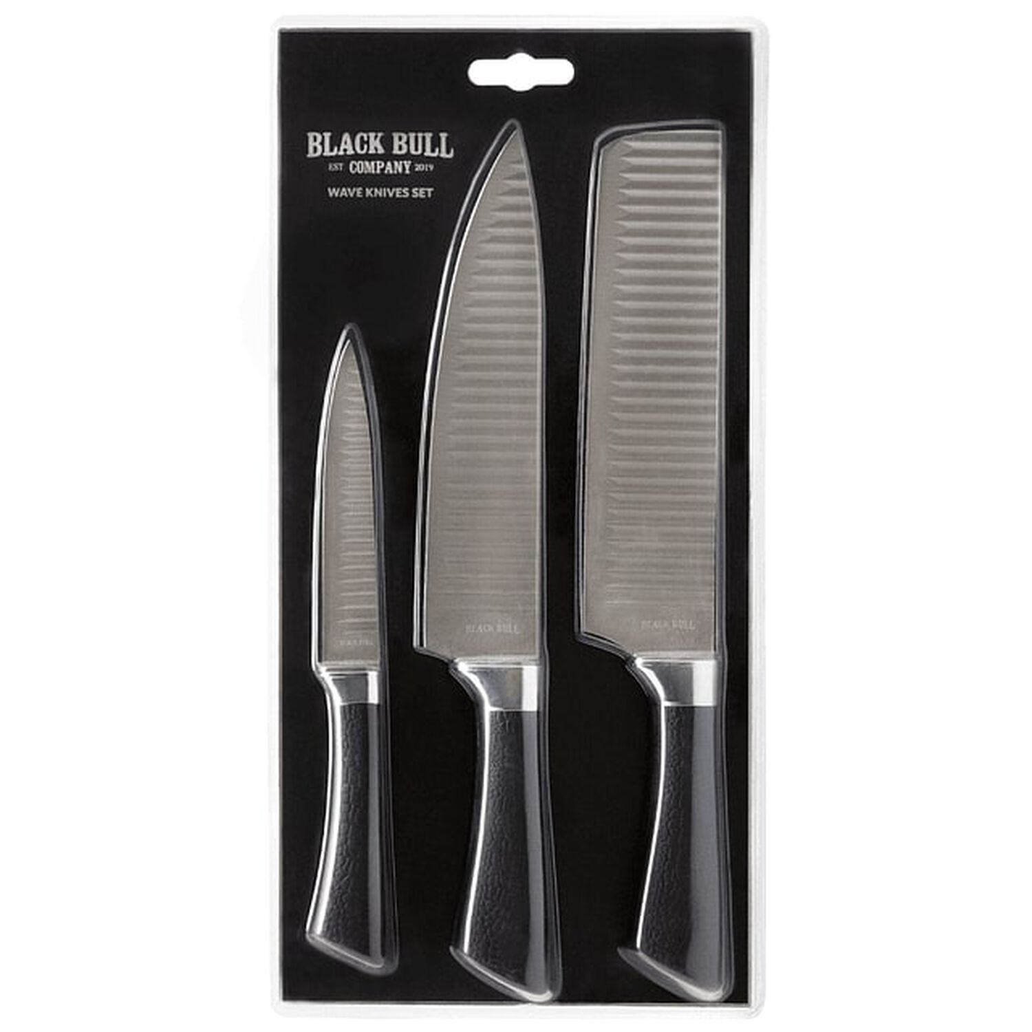Set De 3 Cuchillos Wave Blackbull Antiadherente Acero image number 2.0