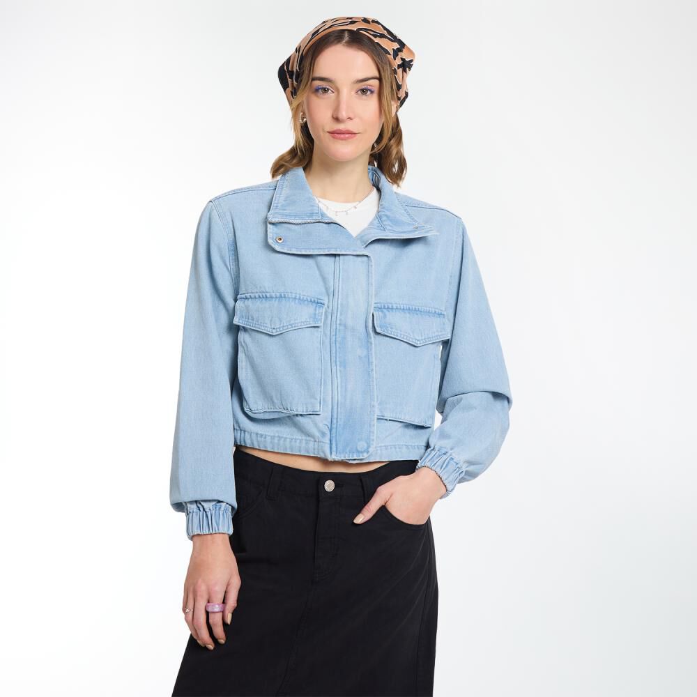 Chaqueta Crop Cargo Cuello Alto Mujer Freedom image number 0.0