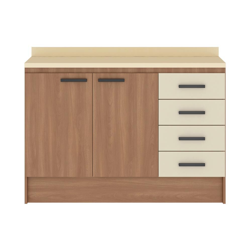 Mueble De Cocina Base Vekkahome Mia 120 Cm Beige image number 2.0