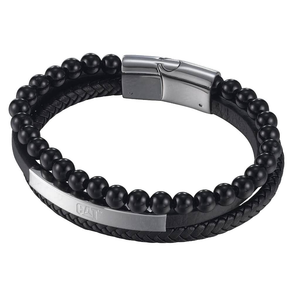 Pulsera De Hombre Cat J014b28112 Plateado-negro image number 0.0