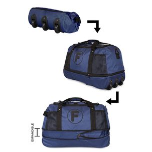Bolso Tipo Mochila Con Ruedas Goliat Azul F La Maleta De Chile