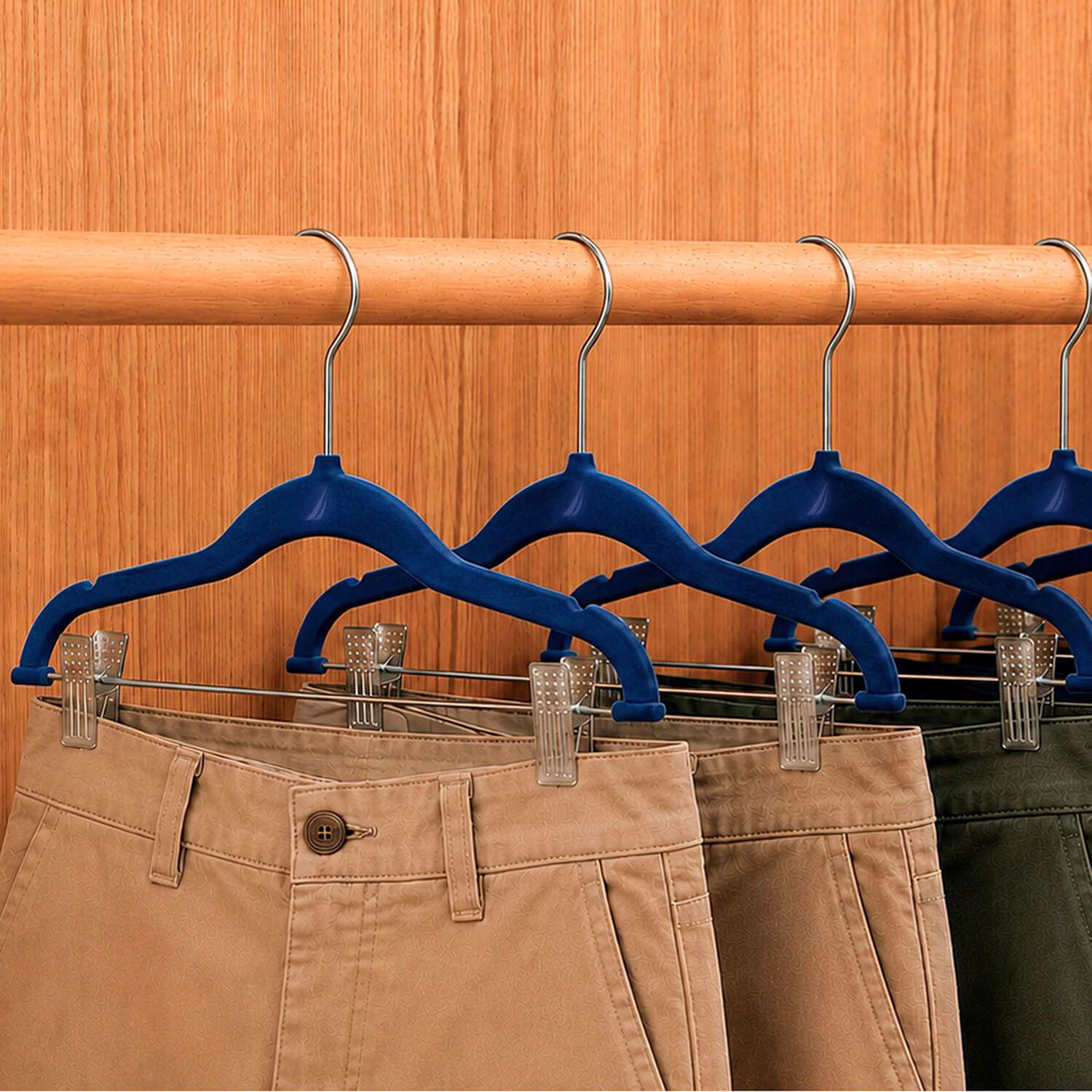 Colgadores De Ropa Con Clip Pack 6 Azul Antideslizantes Nautica Home image number 0.0