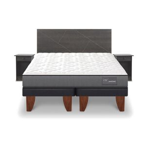 Cama Europea Cic Anatomic / 2 Plazas / Base Dividida + Set De Maderas