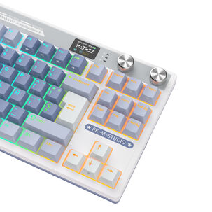 Teclado Mecánico Inalámbrico Rkm87 Azul 80% Tkl Español