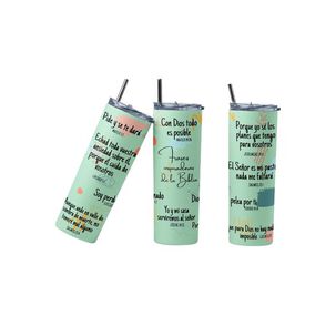 Termo Botella T&eacute;rmica Cristiano Con Vers&iacute;culos B&iacute;blicos Evang&eacute;lico Jes&uacute;s