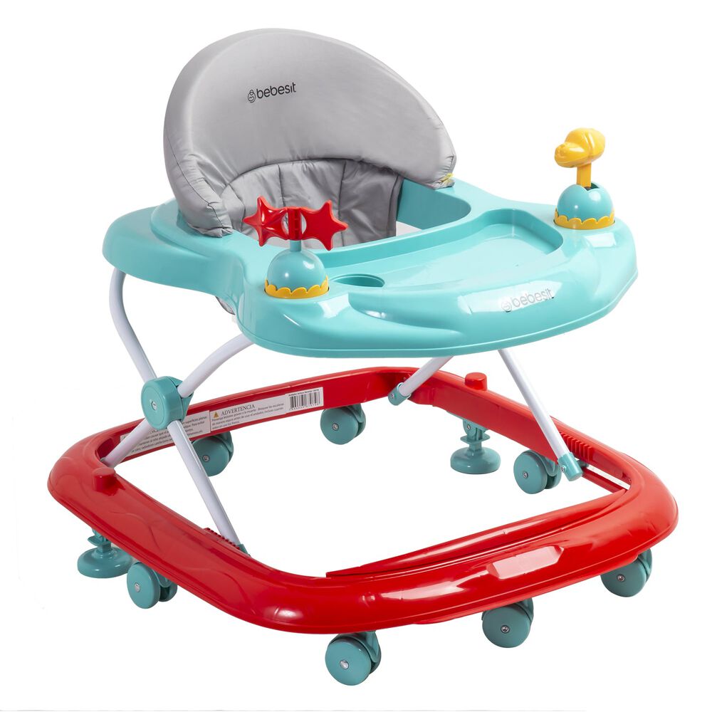 Andador Musical Airbus Rojo Celeste image number 1.0