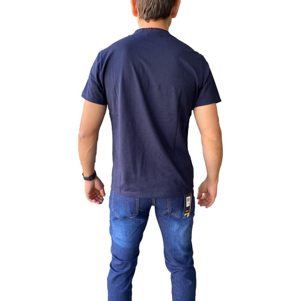Polera Algodón Azul Marino Hombre image number 1.0