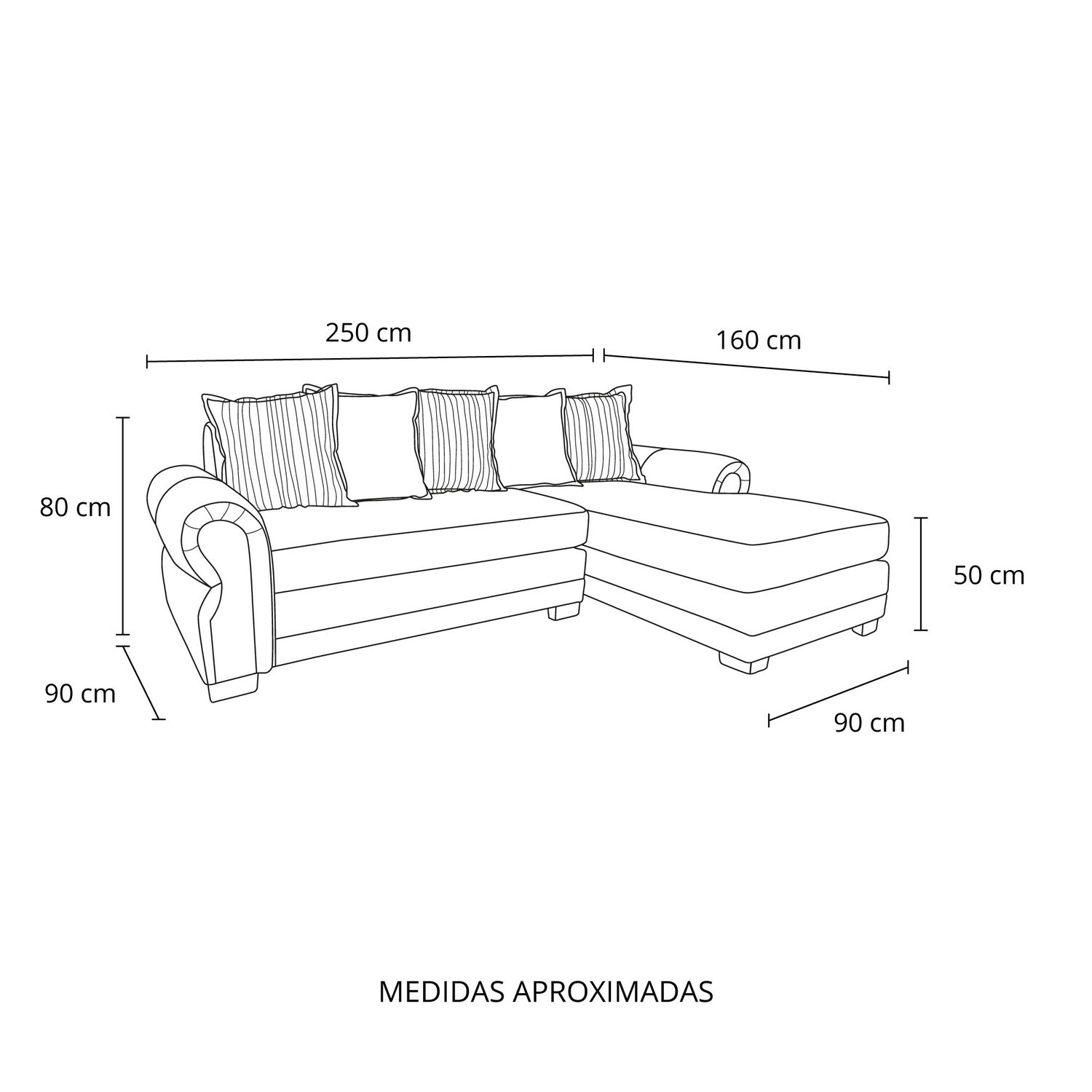 Sof&aacute; Seccional Living Factory Arizona Derecho / 4 Cuerpos image number 7.0