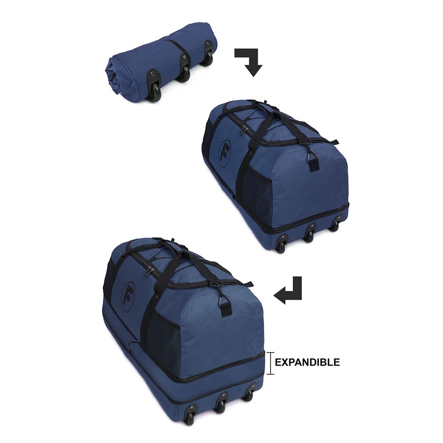 Bolso Enrollable Goliat 130 Ltrs + Candado Azul F image number 1.0