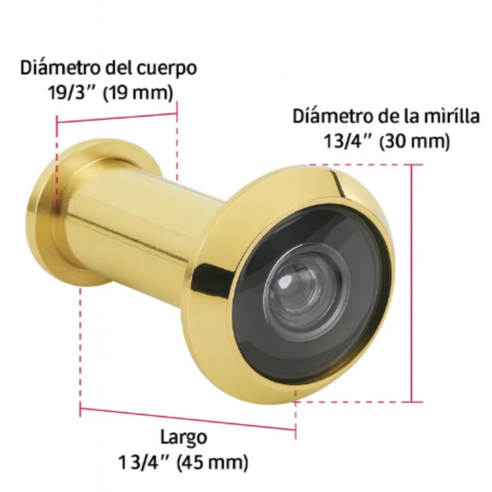 Mirilla De Seguridad Hermex. 10 Años De Garantia image number 1.0