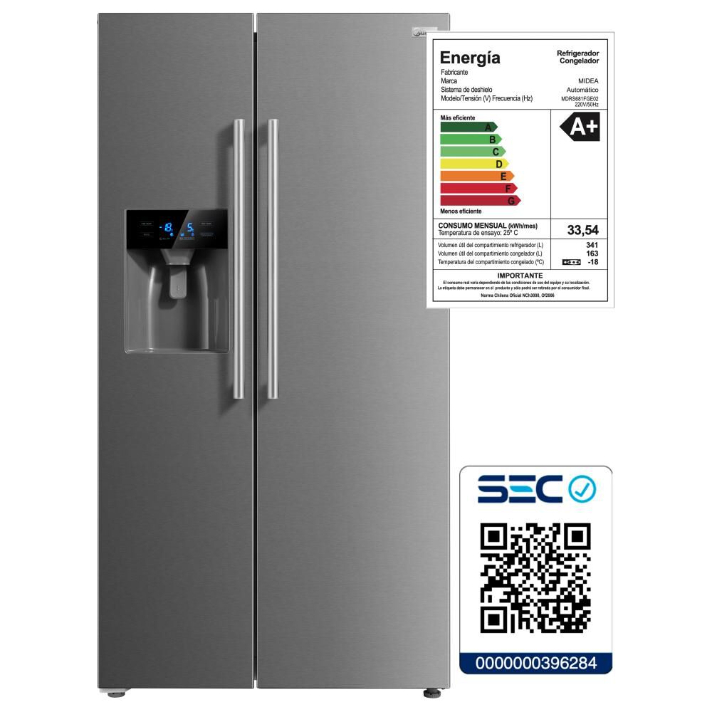 Refrigerador Side by Side Midea MDRS681FGE02 / No Frost / 504 Litros / A+ image number 6.0
