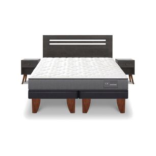 Cama Europea Cic Anatomic / 2 Plazas / Base Dividida + Set De Maderas