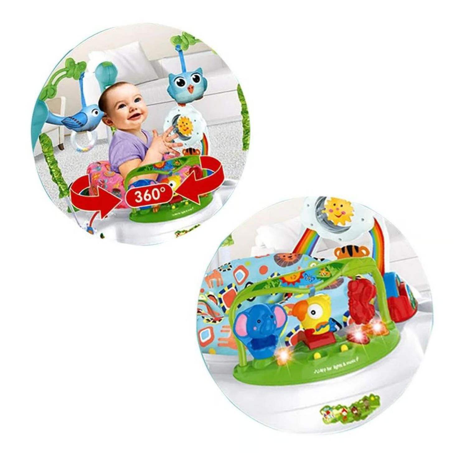 Juguete Arnes Saltarin Elastico Para Bebe Con Accesorios Azul image number 2.0