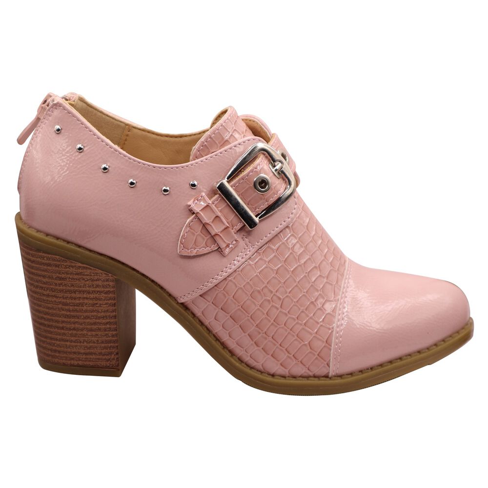 Botin Correa Hebilla Rosado image number 3.0