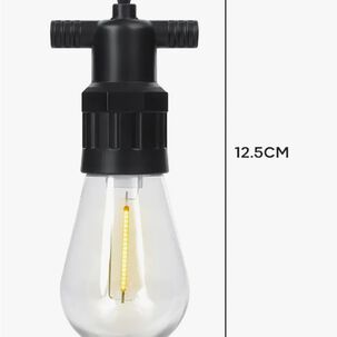 Guirnalda Solar 10 Led Ampolleta Calida 5 Mtrs