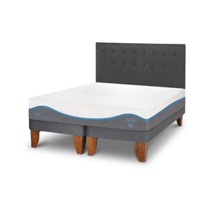 Cama Europea Cic Alaska / King / Base Dividida + Respaldo