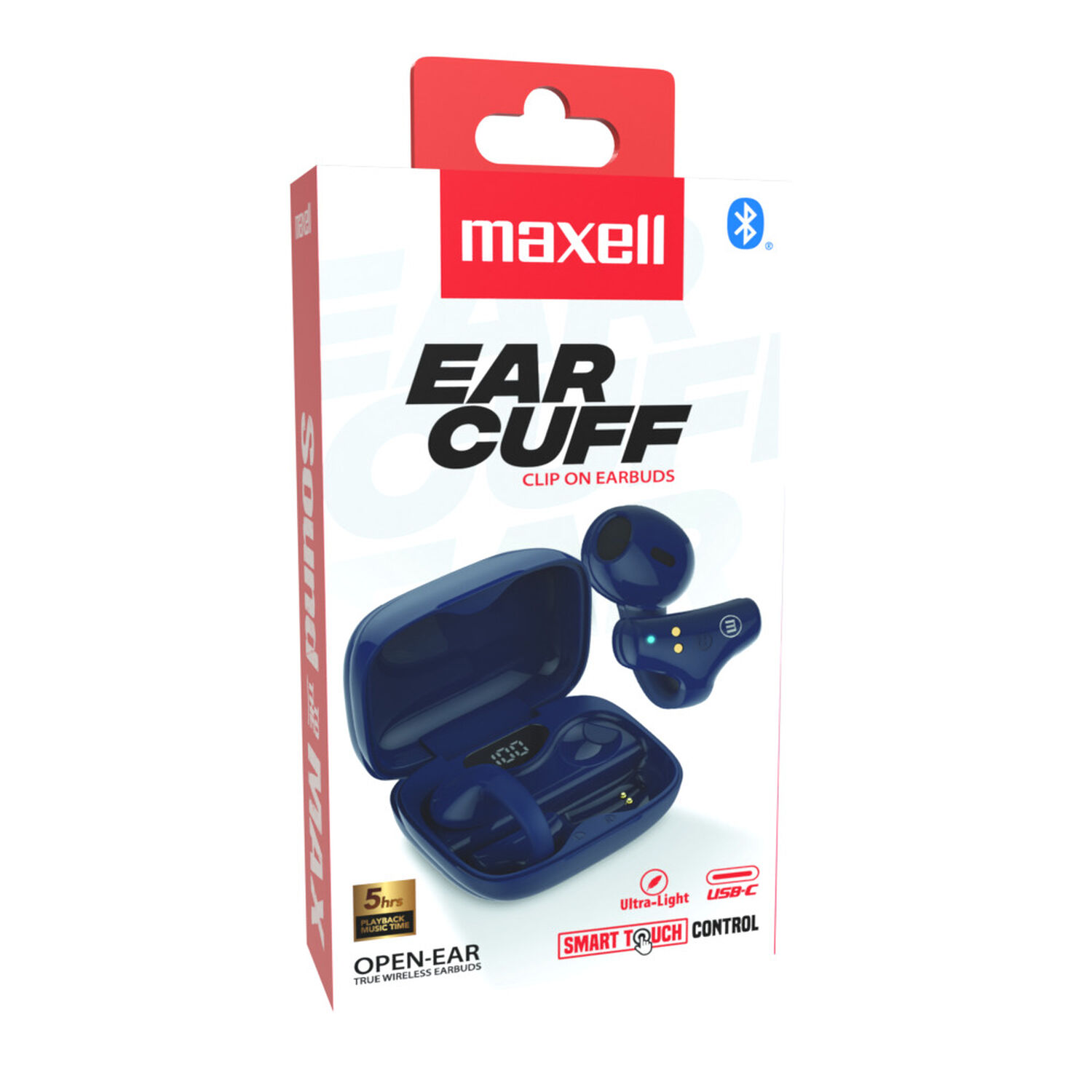 Aud&iacute;fonos Bluetooth Maxell Ear Cuff Clip On Open-ear Tws Azul image number 3.0