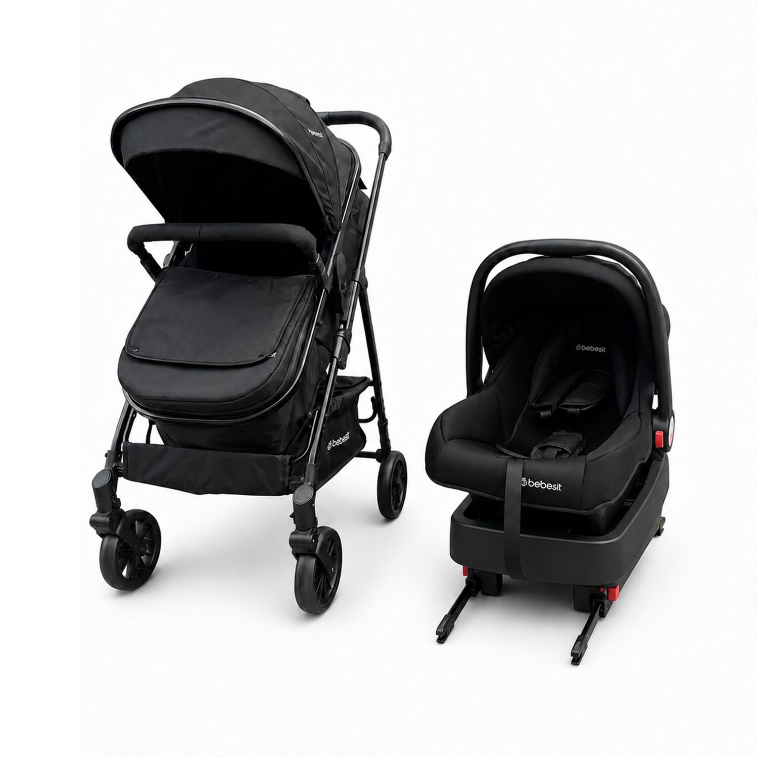 Coche Cuna Travel System Aureo Isofix Negro Bebesit image number 0.0