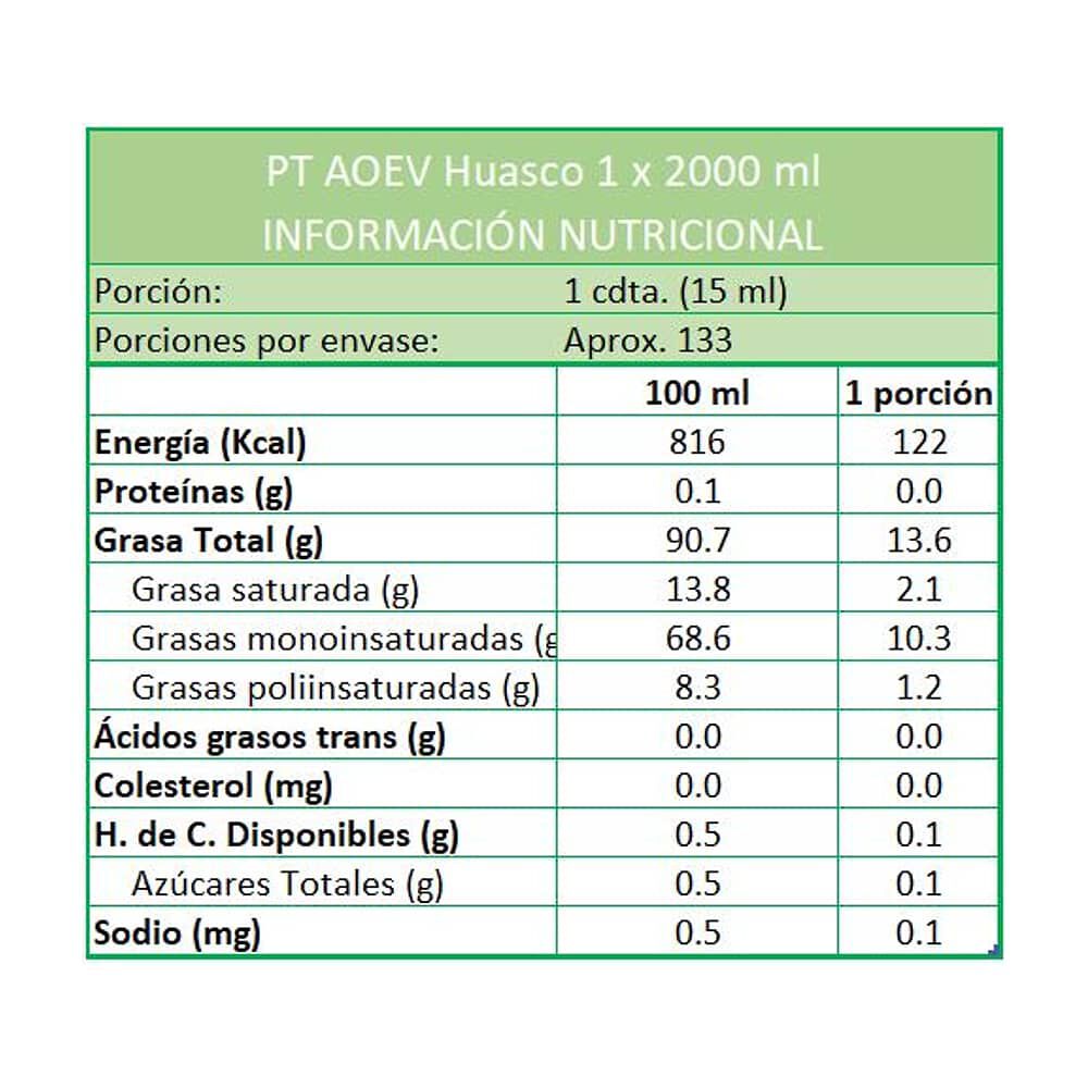 Aceite De Oliva Extra Virgen Huasco 1 X 2000 Ml image number 1.0