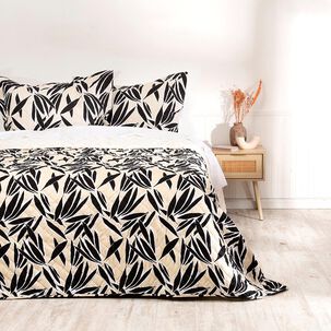 Quilt Estampado Sherpa King Leaves