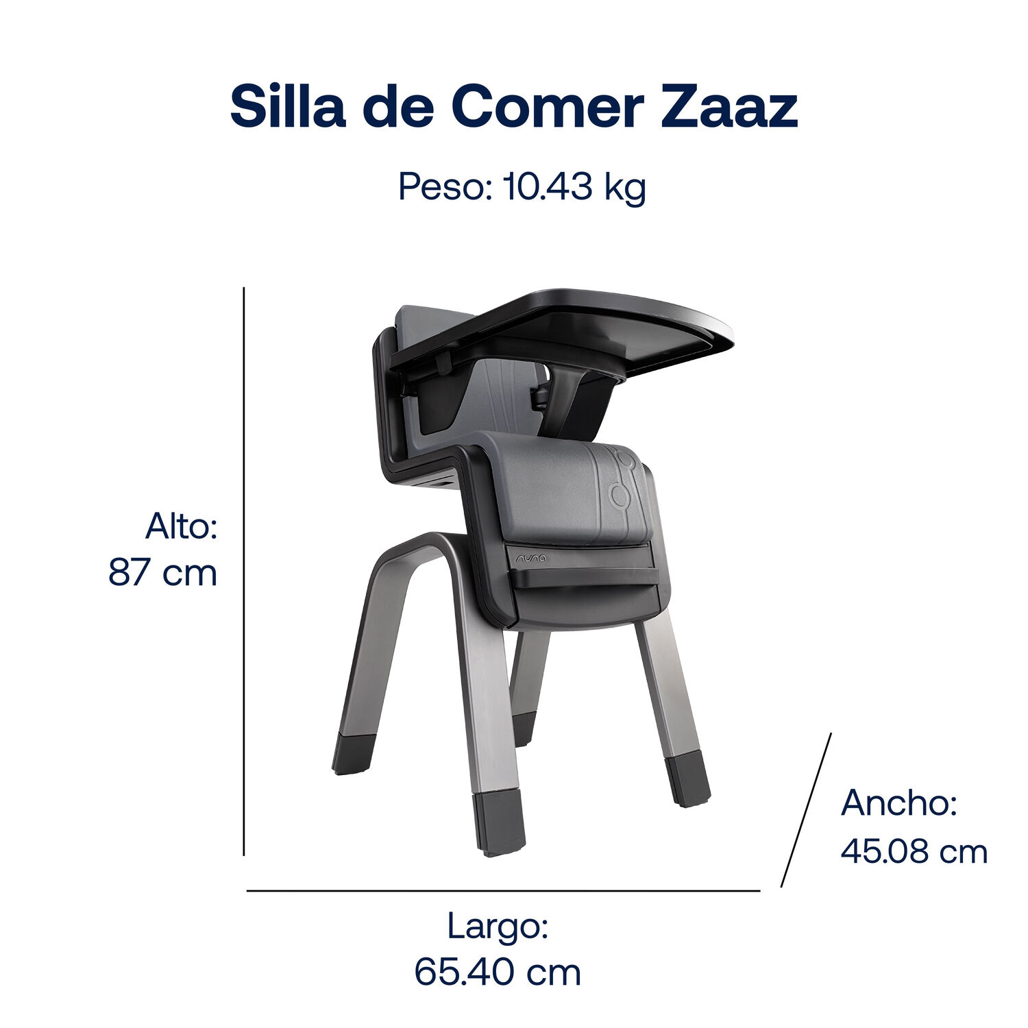 Silla De Comer Zaaz Pewter Nuna image number 5.0